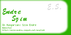 endre szim business card